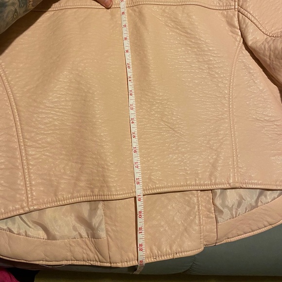 Pink FAUX leather moto jacket - Picture 9 of 9